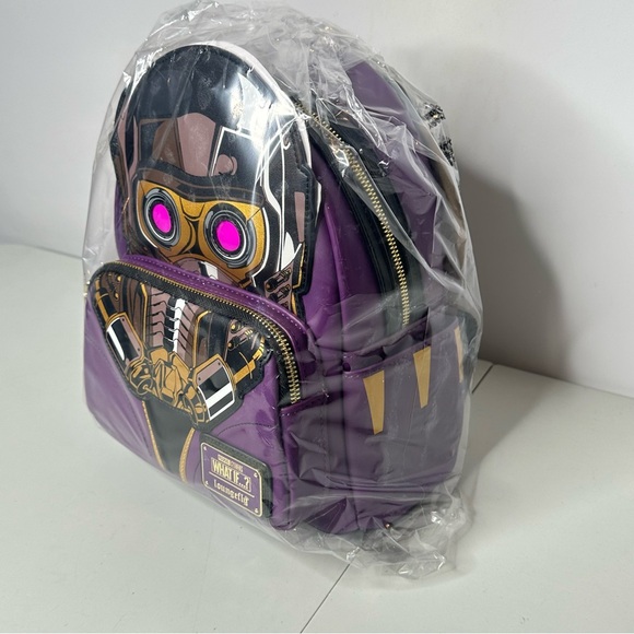 Loungefly NYCC Exclusive, What If... Star-Lord T’challa Light Up Mini Backpack - Picture 6 of 7